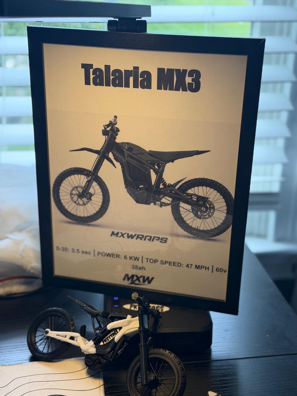 MXW Talaria MX3 Framed Poster