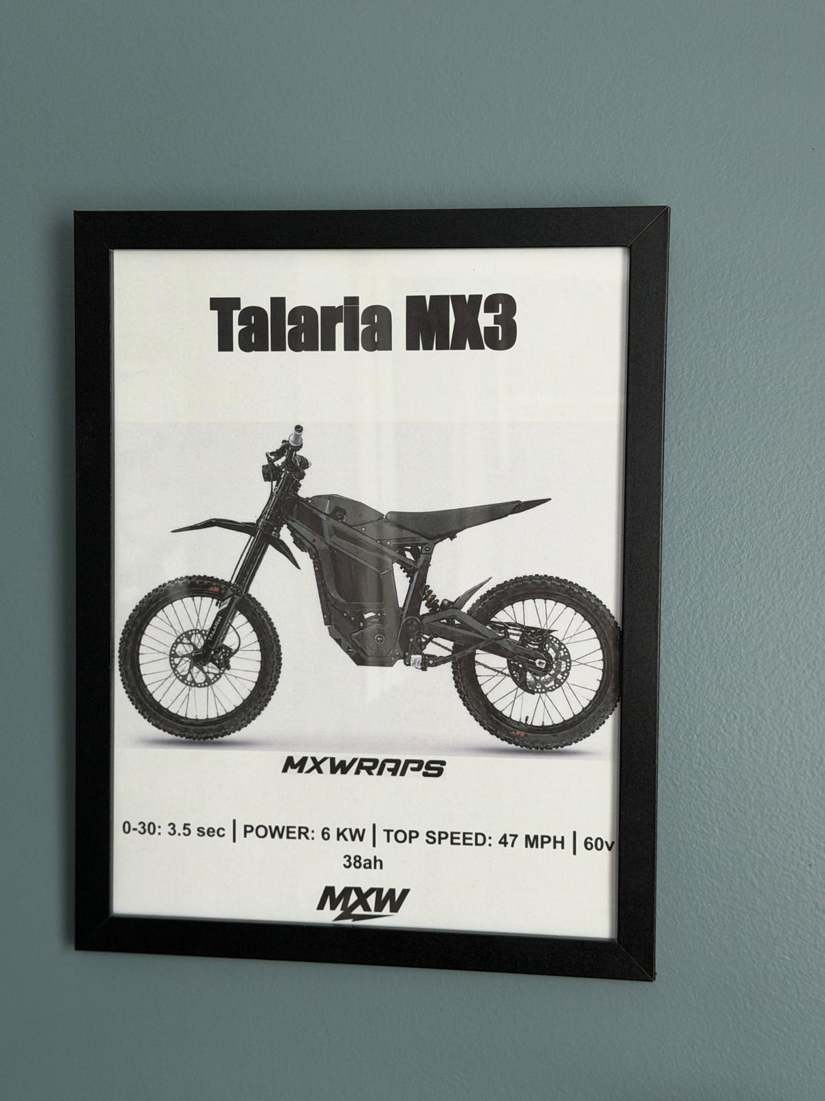 MXW Talaria MX3 Framed Poster