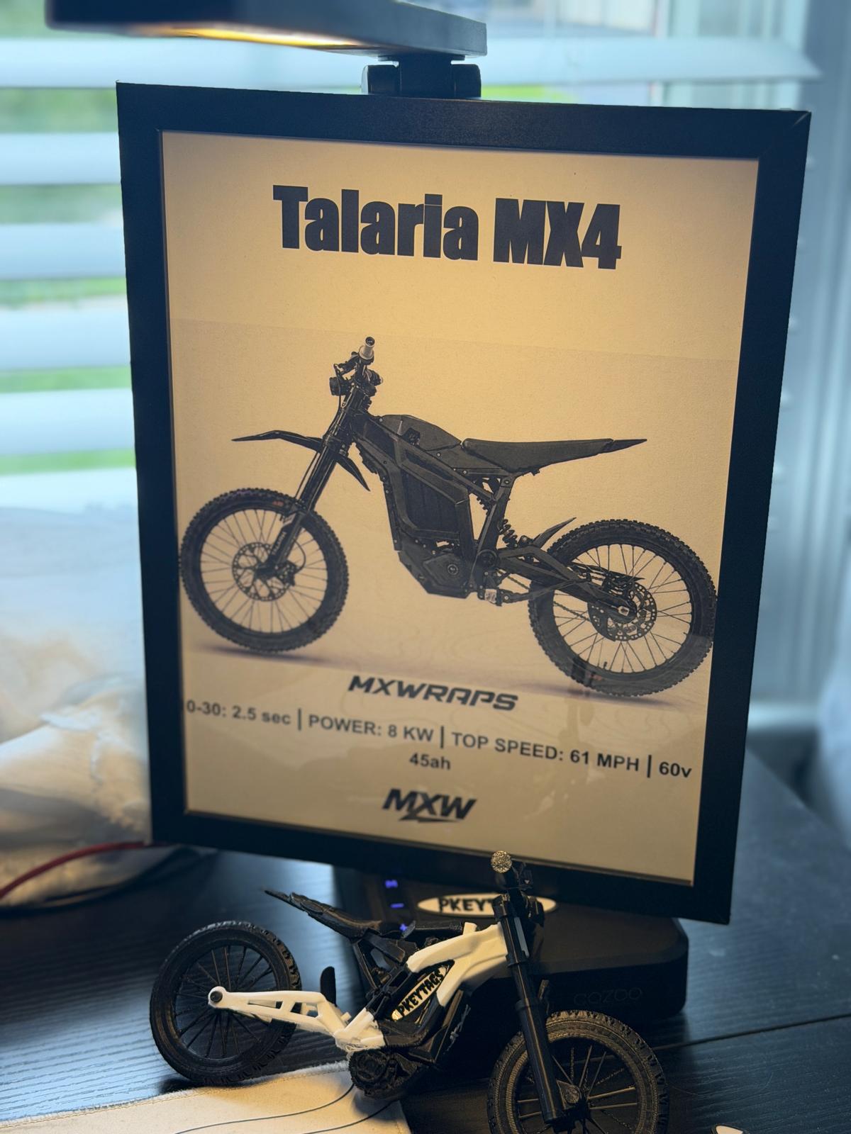 MXW Talaria MX4 Framed Poster