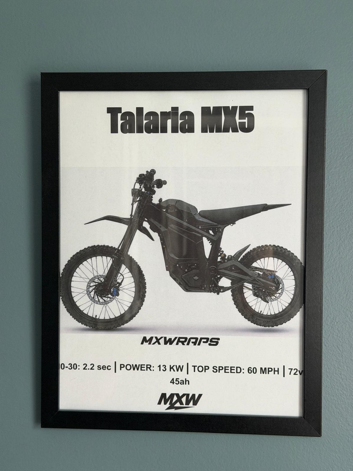 MXW Talaria MX5 Framed Poster