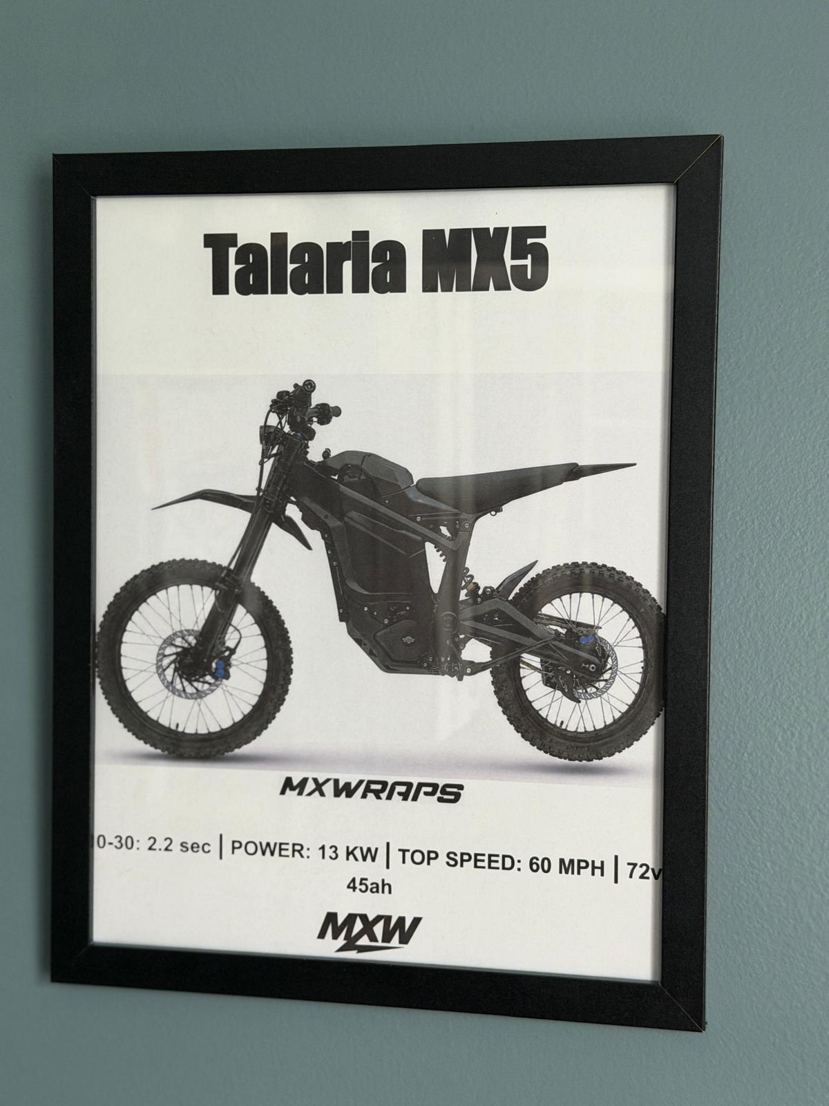 MXW Talaria MX5 Framed Poster