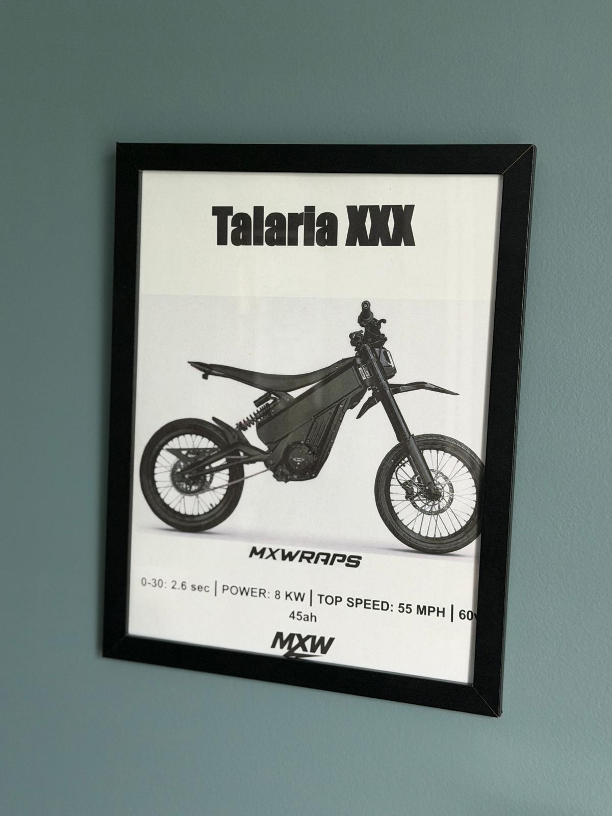 MXW Talaria XXX Framed Poster