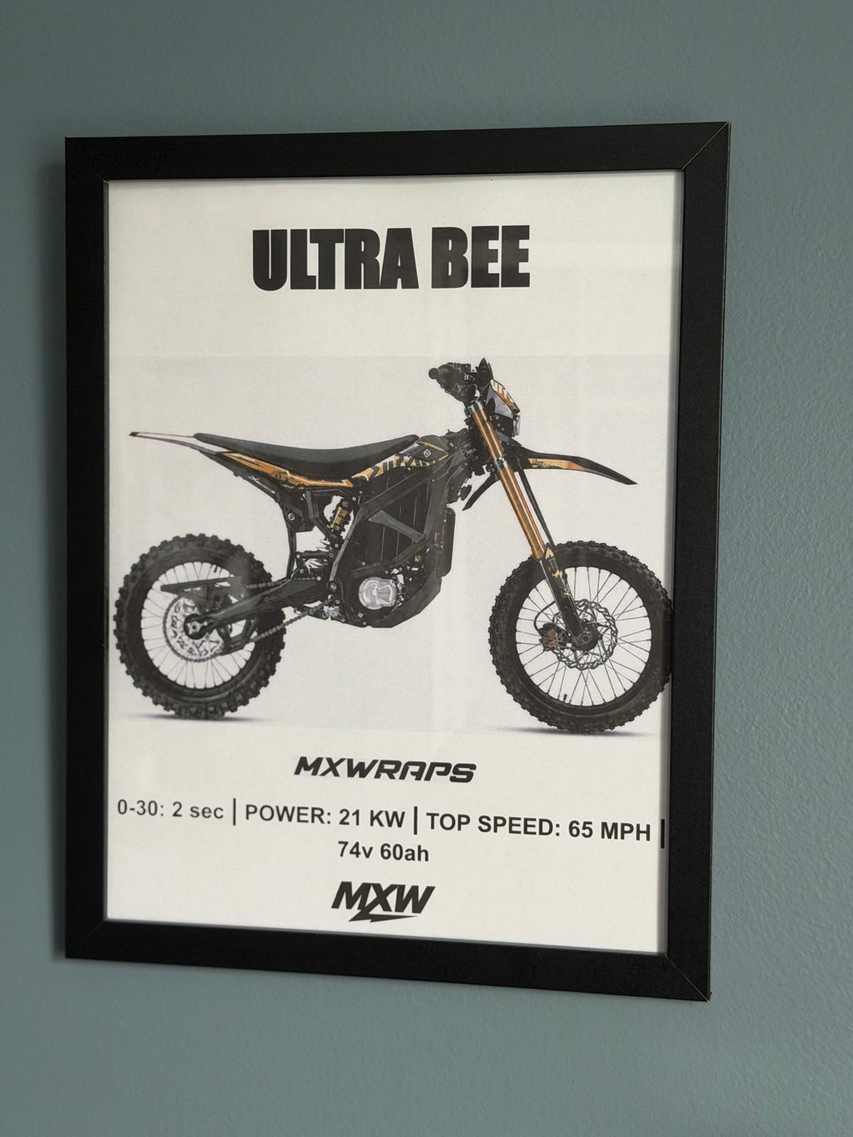 MXW Surron Ultrabee Framed Poster