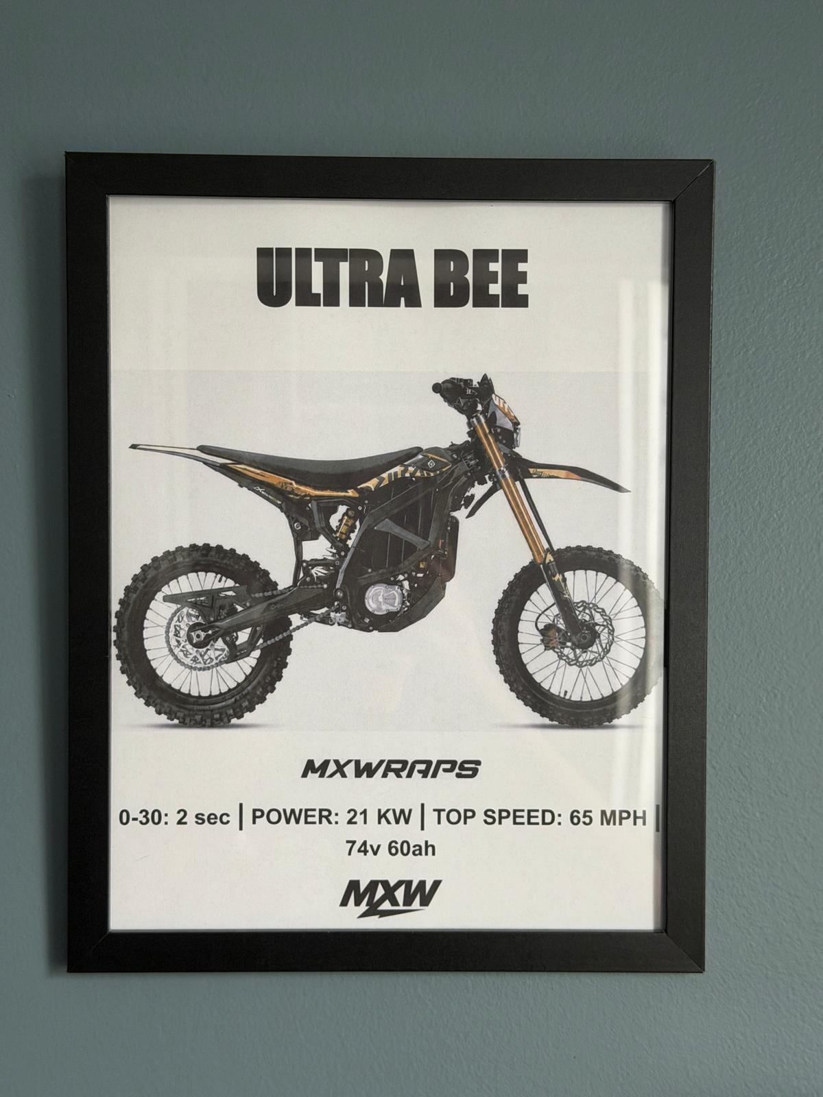 MXW Surron Ultrabee Framed Poster