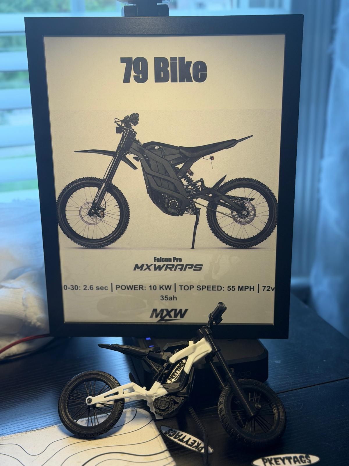 MXW 79 Bike Falcon Pro Framed Poster