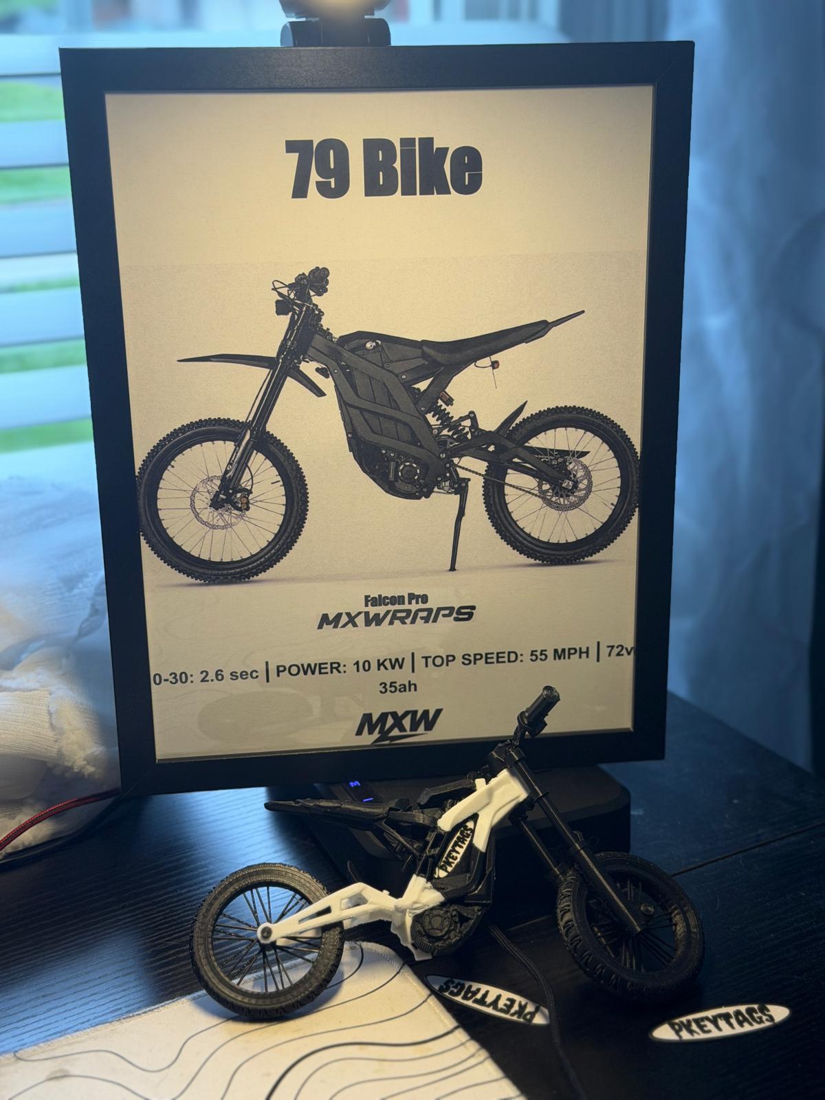MXW 79 Bike Falcon Pro Framed Poster