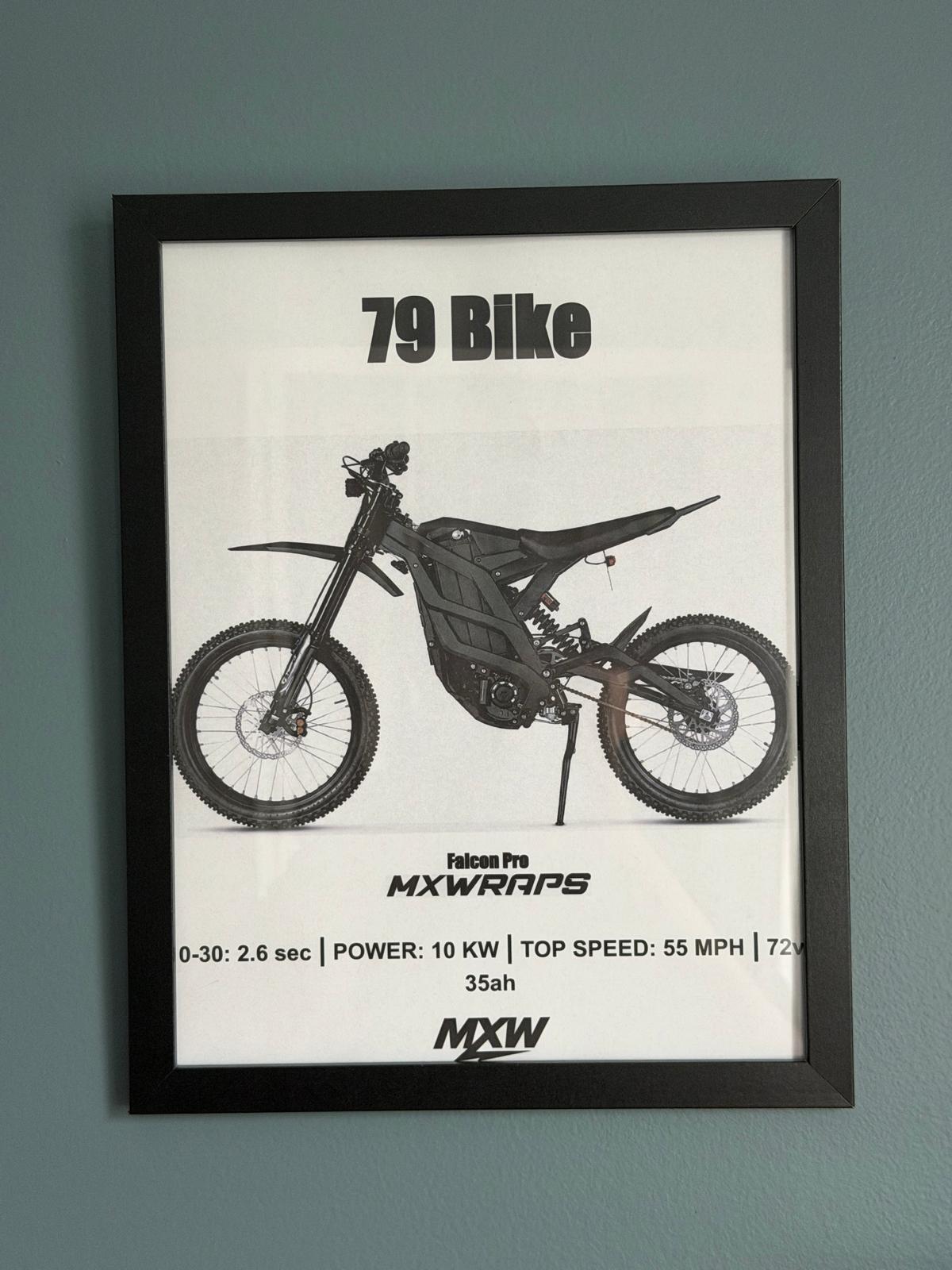 MXW 79 Bike Falcon Pro Framed Poster