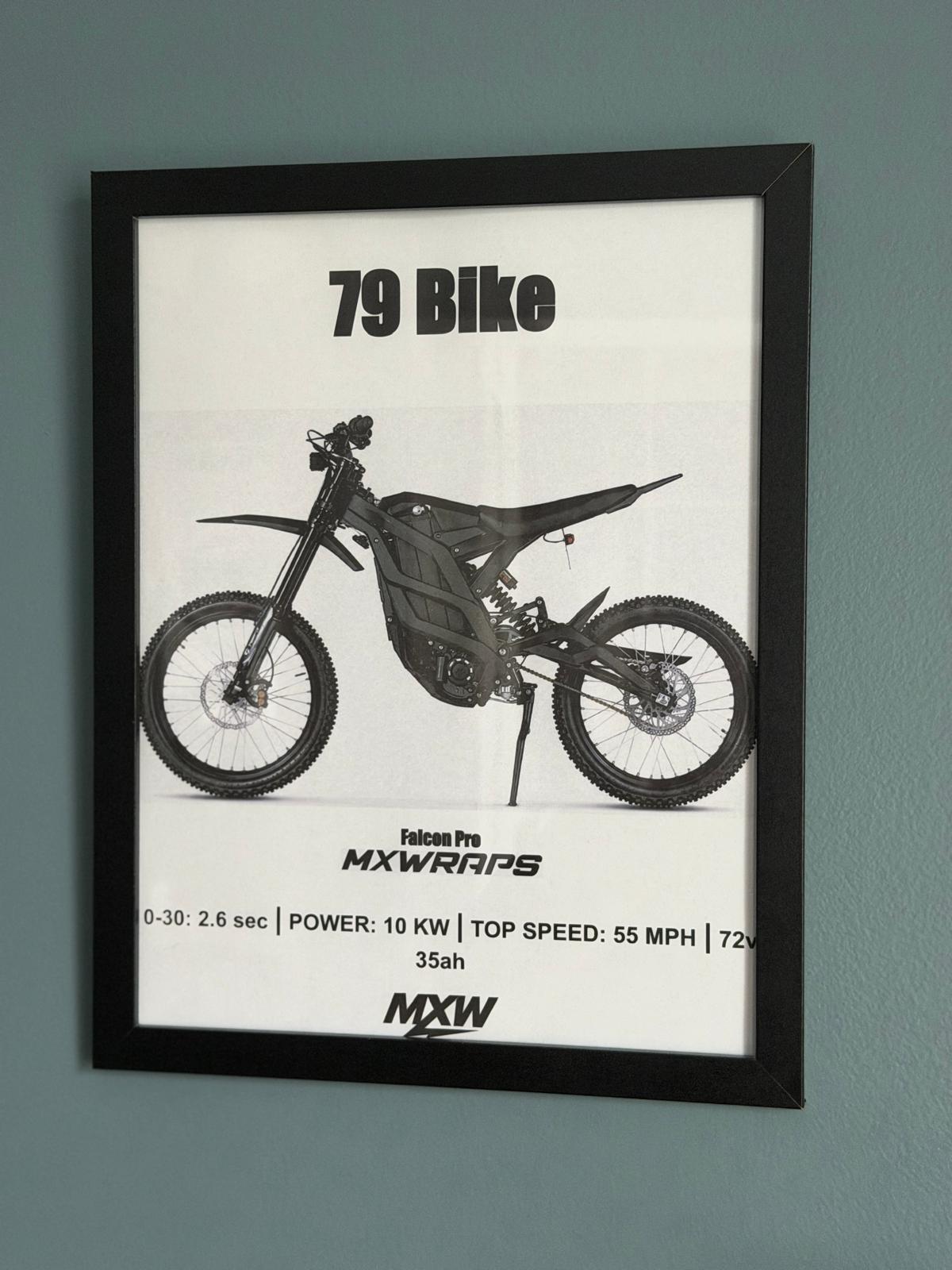 MXW 79 Bike Falcon Pro Framed Poster