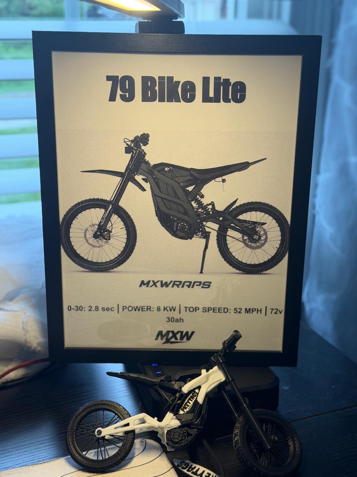 MXW 79 Bike Lite Framed Poster