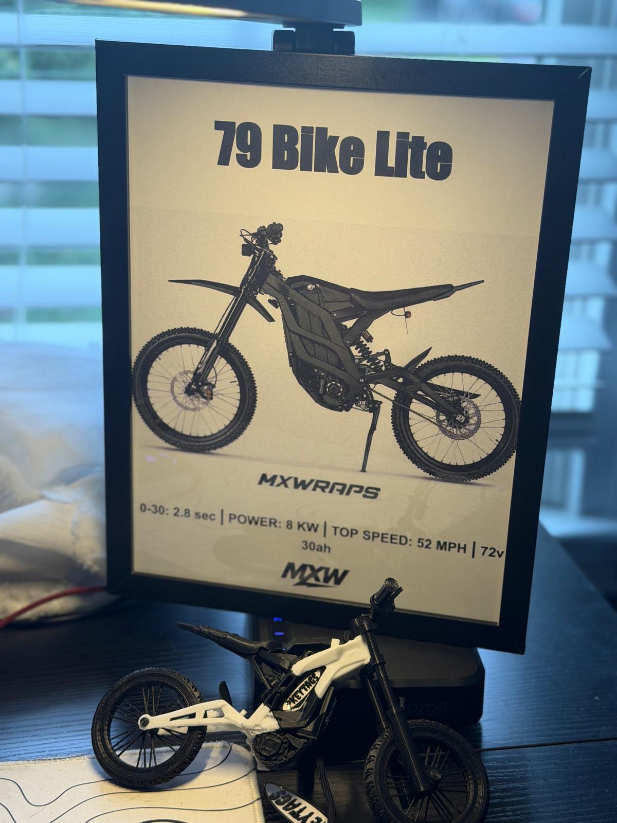 MXW 79 Bike Lite Framed Poster