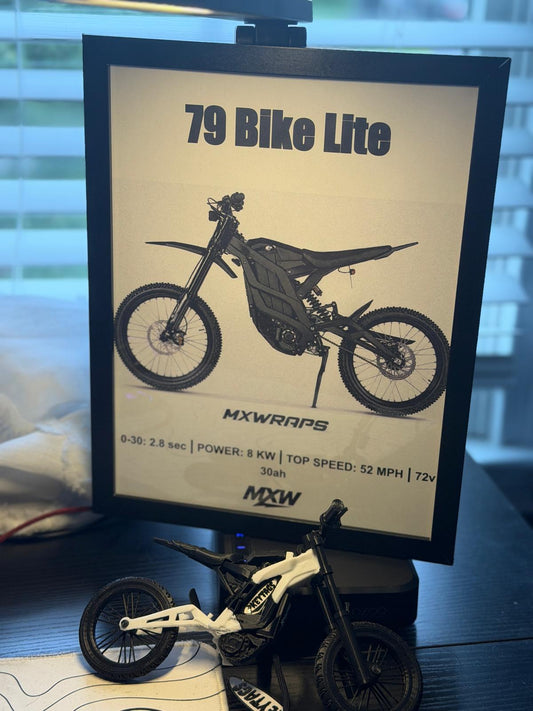 MXW 79 Bike Lite Framed Poster