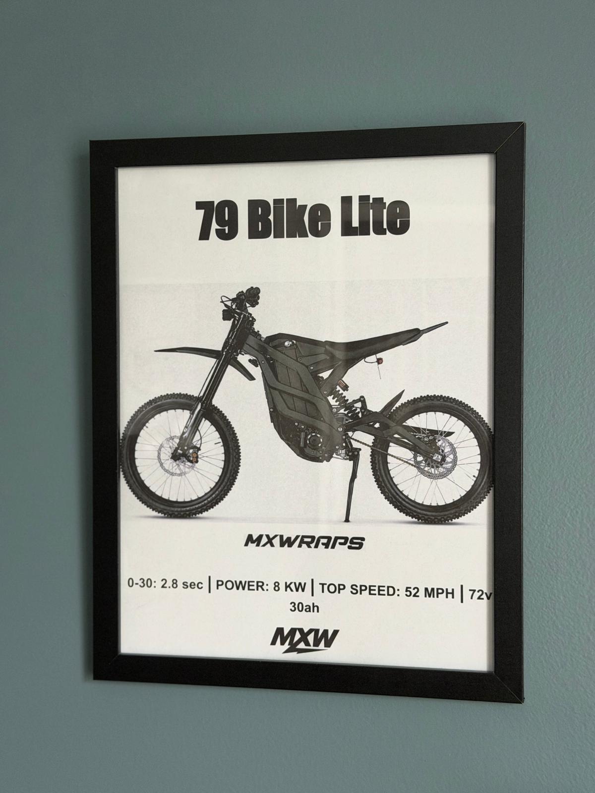 MXW 79 Bike Lite Framed Poster