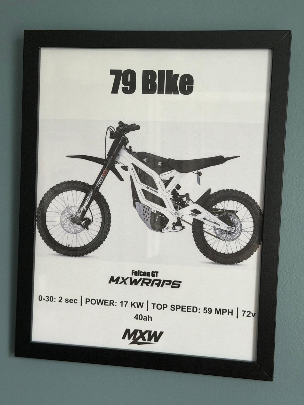 MXW 79 Bike Falcon GT Framed Poster