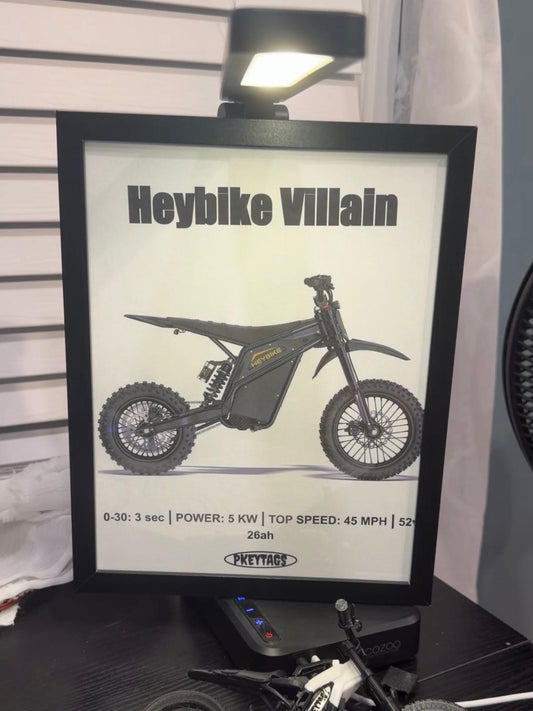 Hey Bike Villain Framed Poster
